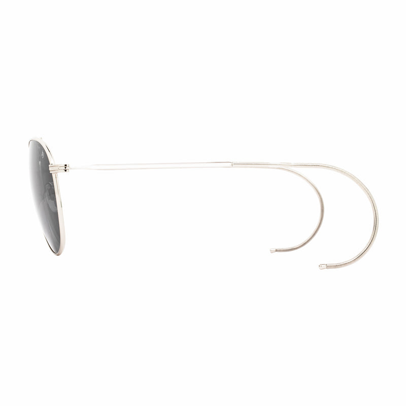 American Optical - Hazemaster - Pewter - Nylon Grey Tinted Lenses - Aviator - Metal - Cable Temples - Sweat Bar - Sunglasses