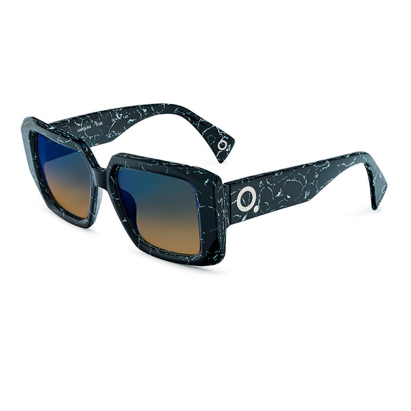 Etnia Barcelona - Carolina - BKBL - Black Marble / Blue-Mirrored Photochromic Blue to Brown Gradient Lenses - Rectangle - Plastic - Sunglasses