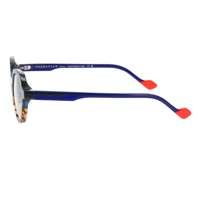 Face A Face - Kanji 1 - 6205 - Blue-Brown Tort - Round - Plastic - Acetate - Eyeglasses