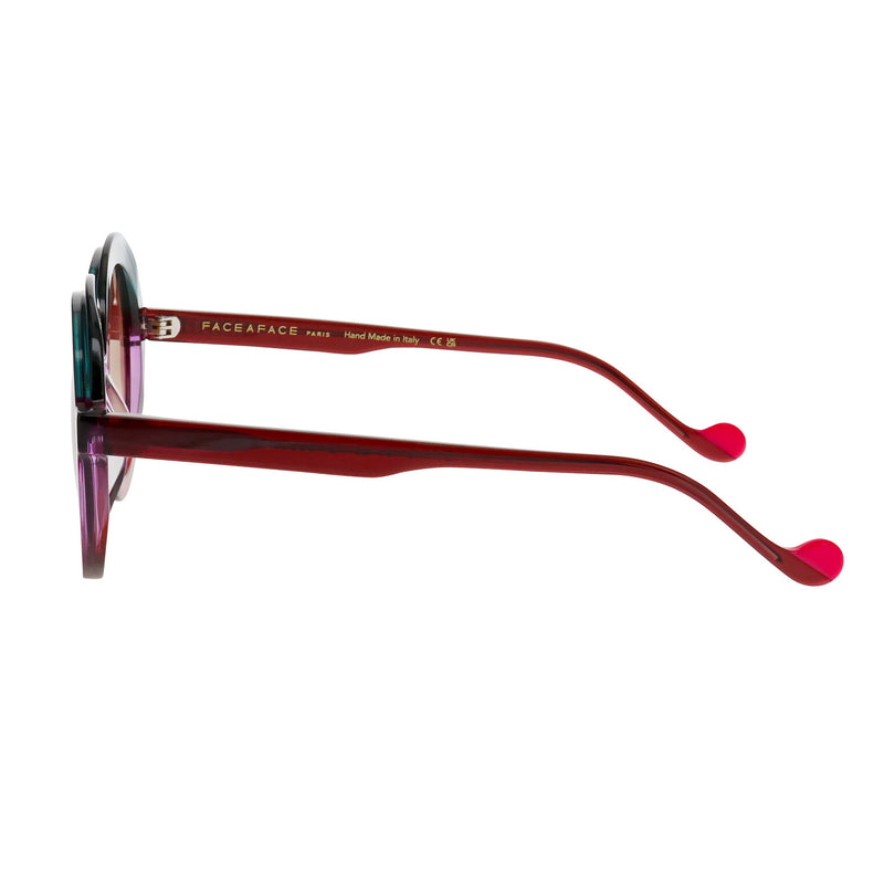 Face A Face - Novva 2 - 2045 - Aqua / Purple / Brown-Gradient Tinted Lenses - Round - Plastic - Sunglasses