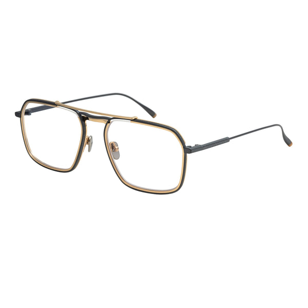 Kenzo Takada x Masunaga - Masunaga - Taka - #19 - Black / Gold - Navigator - Titanium - Metal - Eyeglasses