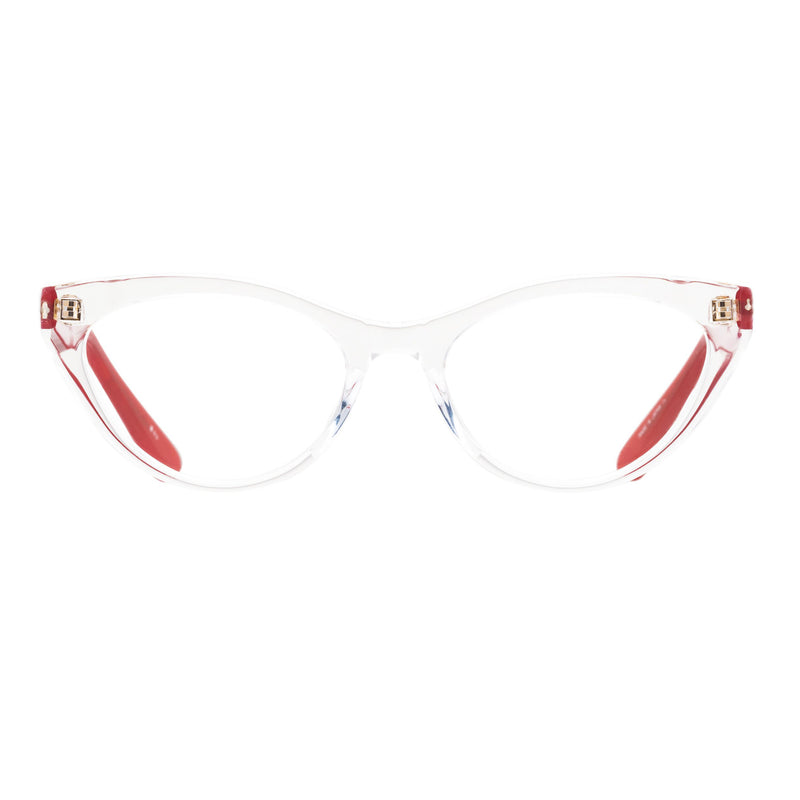Masunaga - 101 - #10 - Crystal / Red - Cat-eye - Cateye - Plastic - Eyeglasses