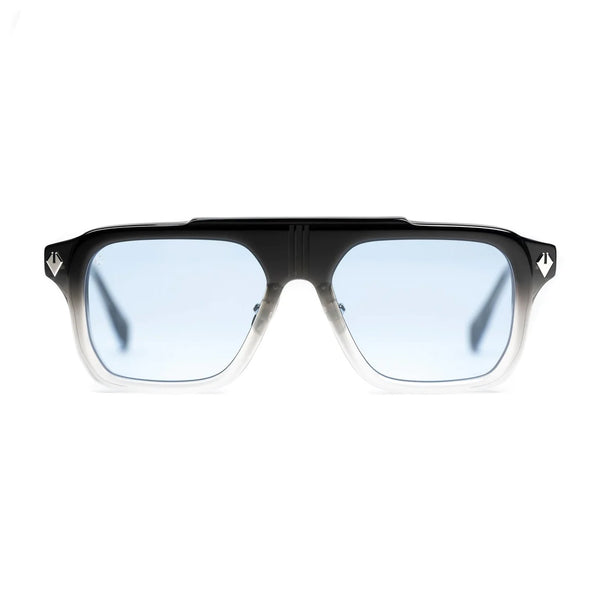 T Henri - EVO - Vapor - Cold Water Blue Tinted Lenses - Rectangle - Plastic - Sunglasses - Luxury Eyewear