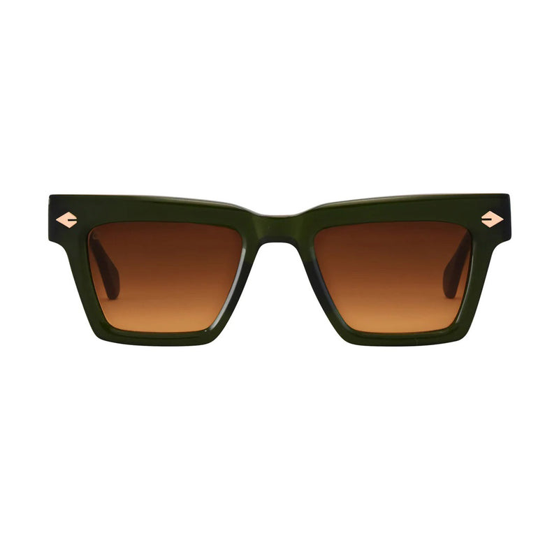 T Henri - Jesko - Shamrock - Brown-to-Peach Gradient Tinted Lenses - Rectangle - Plastic - Sunglasses - Luxury Eyewear