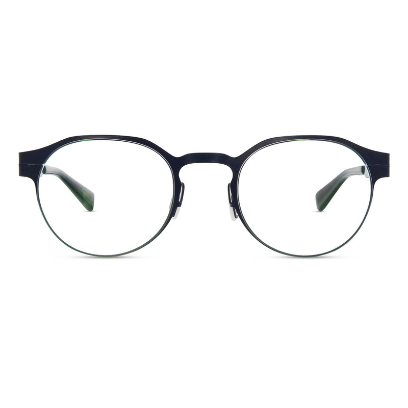 Zero G - Hunter - Brushed Blue Steel - Round - Titanium - Eyeglasses
