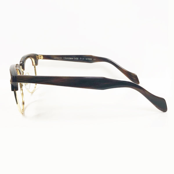 American Optical - Sirmont - Chocolate Gold - Browline - Metal - Eyeglasses - Plastic - Eyewear - Classic