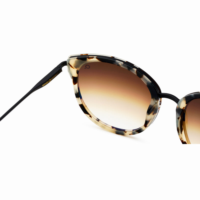 Etnia Barcelona - Ifara 21 - HVBK - Pale Tort / Matte Black / Photochromic Brown-Gradient Lenses - Cateye - Sunglasses