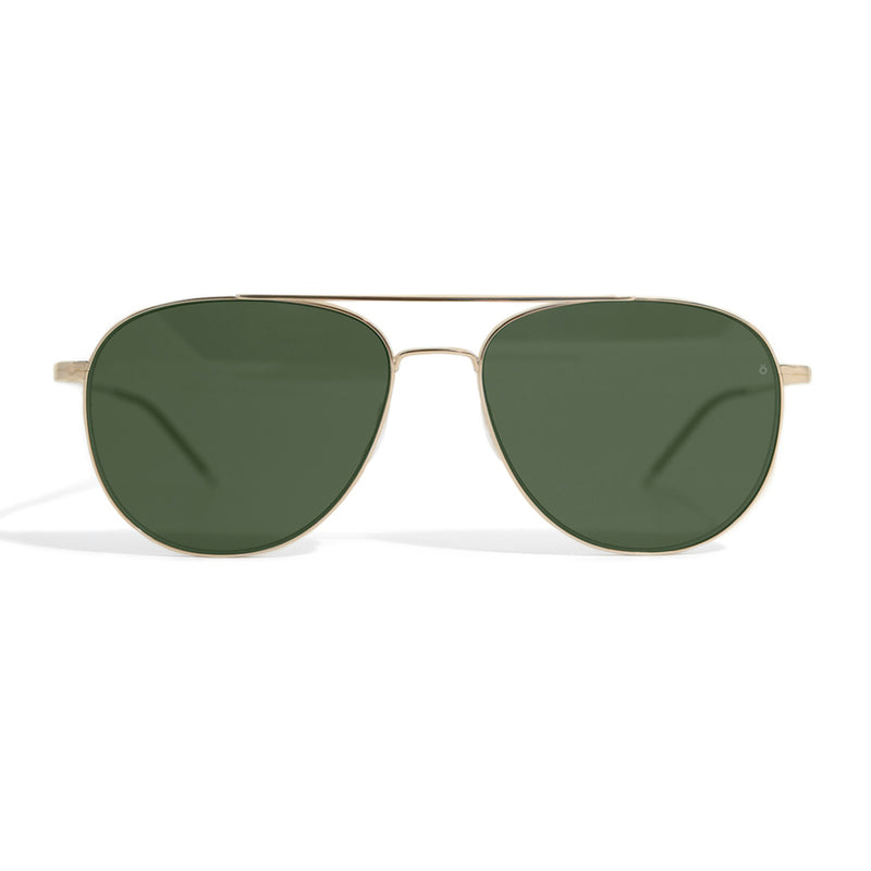 Gotti - Dillon - GLS - Forest - Gold / Gradient-Tinted Forest Green Sun Lenses - Aviator - Sunglasses - Titanium