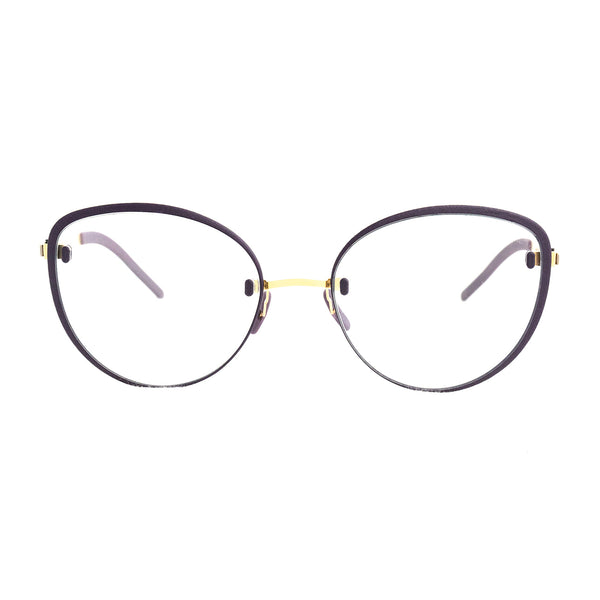 Gotti - Perspective - CY03 - Gold / Silver / Berry - Cateye - Rimless Eyeglasses - Titanium