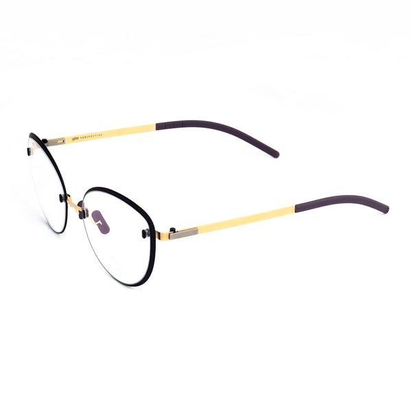 Gotti - Perspective - CY03 - Gold / Silver / Berry - Cateye - Rimless Eyeglasses - Titanium