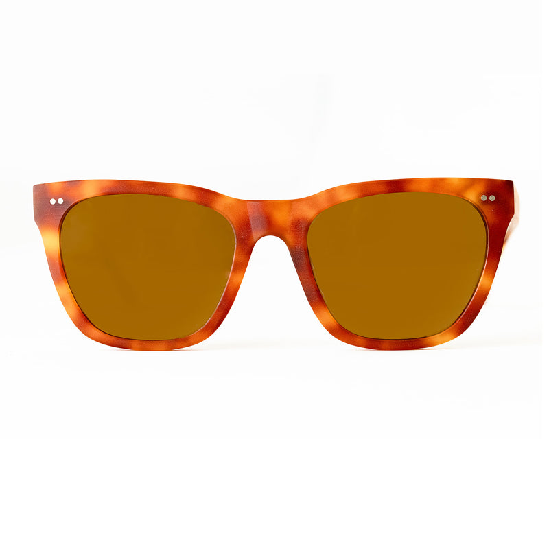 Hicks Brunson - Allen Poe - Light Tortoise / Brown Tinted Lenses - Rectangle - Cat-eye - Sunglasses - Plastic