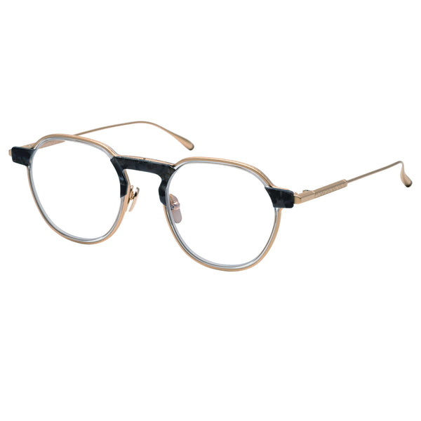 Masunaga x Kenzo Takada - Kenzo Takada - Aster - 19 - Black Granite / Gold - Eyeglasses - Round - Titanium
