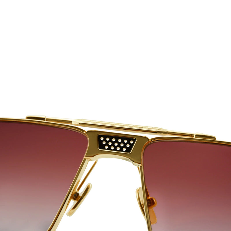 T Henri - Scud - Casino Royale - 18K Gold - Rose Gradient Tinted Lenses - Sunglasses - Navigator - Titanium - Metal