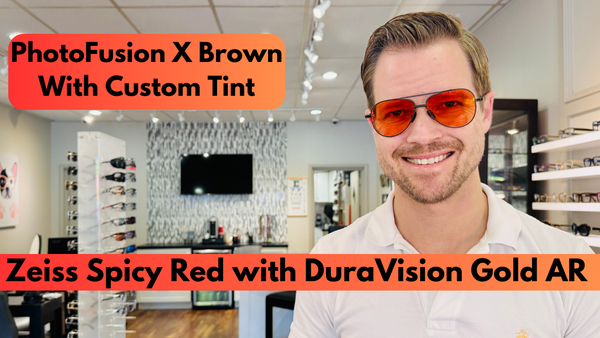 Dita Subsystem | Zeiss Spicy Red Gradient 65% with PhotoFusion Brown and DuraVision Gold AR