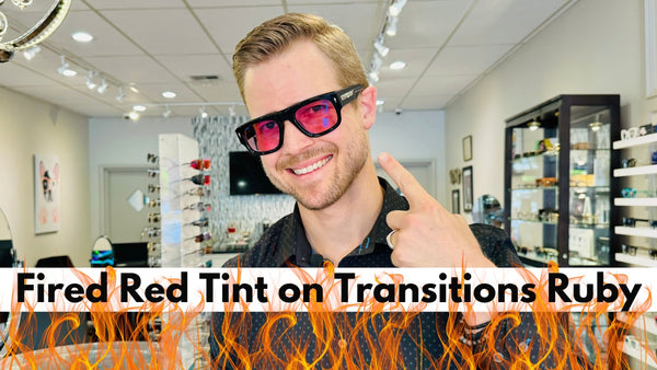 Fire Red Tint On Transitions Ruby | JMM Thundercloud Frame