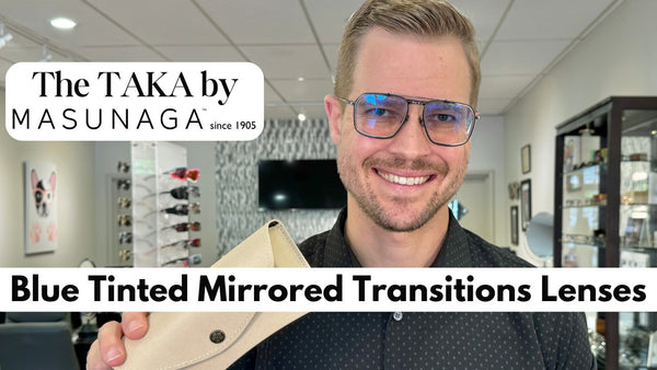 Masunaga K3 Taka | Blue Tint & Blue Mirror on Transitions XTRActive Brown