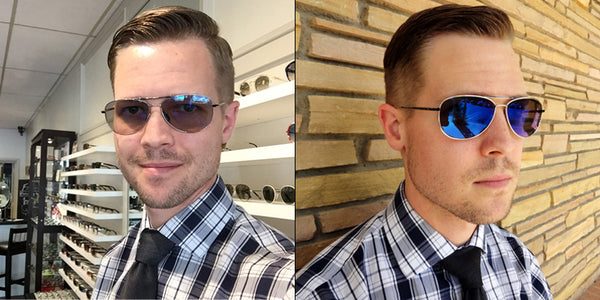 Transitions Lenses - Masunaga - Sunglasses - Hicks Brunson Eyewear - Blog - Blue Mirror