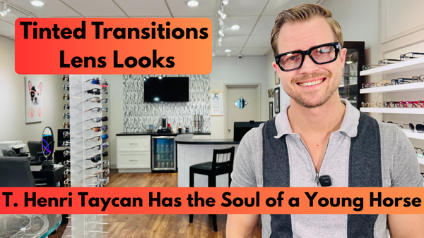 T Henri Taycan | Burgundy Gradient Tint With Flash Gold Mirror and Transitions Gen S Ruby