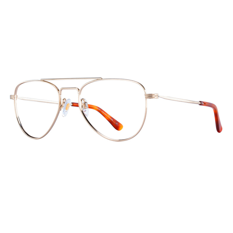 American Optical - Brooks - Light Gold - Aviator - Metal - Eyeglasses