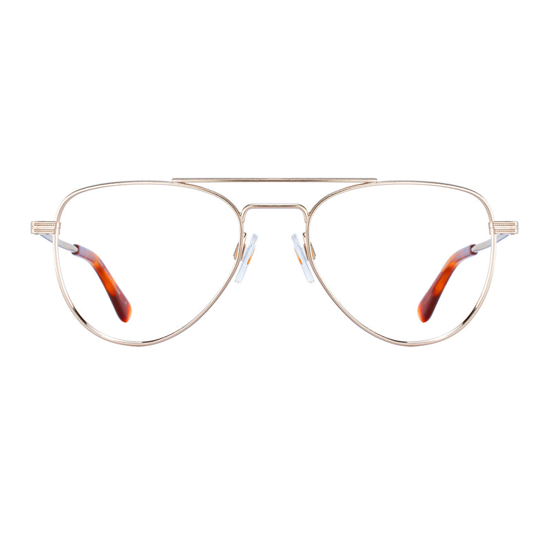 American Optical - Brooks - Light Gold - Aviator - Metal - Eyeglasses