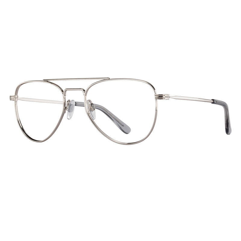 American Optical - Brooks - Silver - Aviator - Metal - Eyeglasses