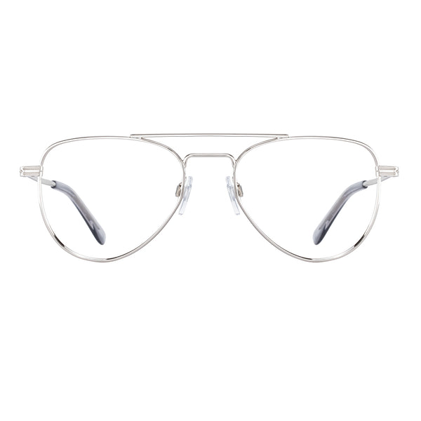 American Optical - Brooks - Silver - Aviator - Metal - Eyeglasses