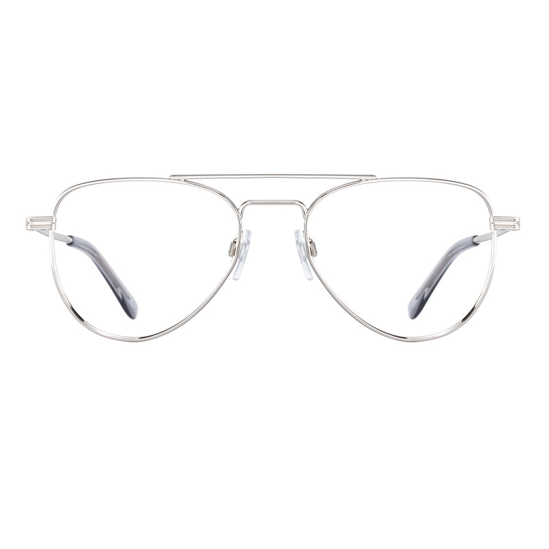 American Optical - Brooks - Silver - Aviator - Metal - Eyeglasses