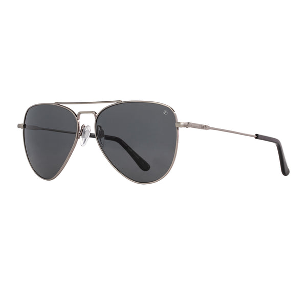 American Optical - Fletcher - Pewter - Grey Polarized Lenses - Aviator - Metal - Polarized - Sunglasses