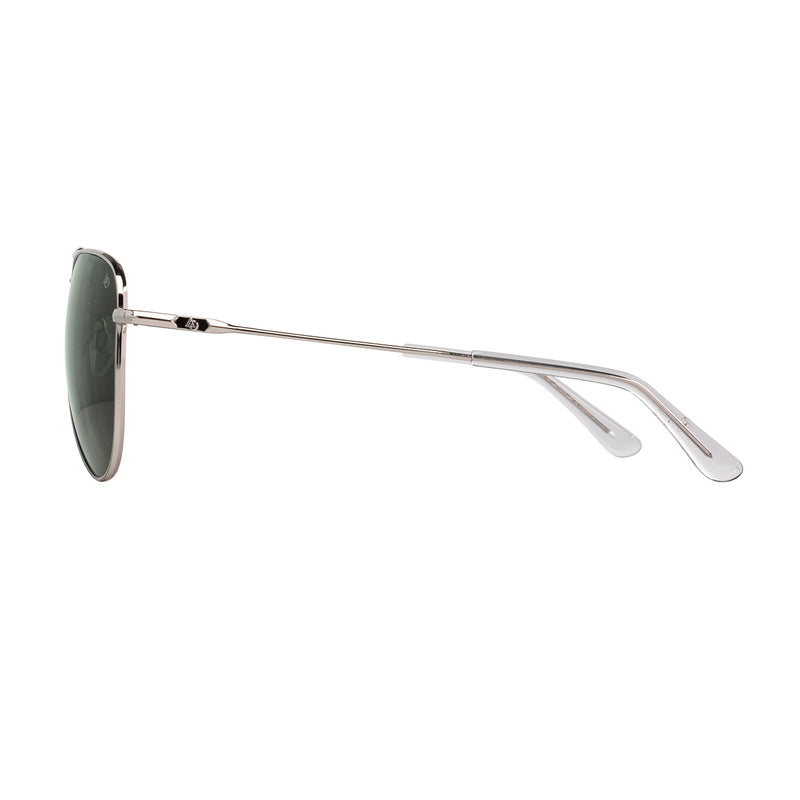 American Optical - Fletcher - Silver - Green Polarized Lenses - Aviator - Metal - Polarized - Sunglasses