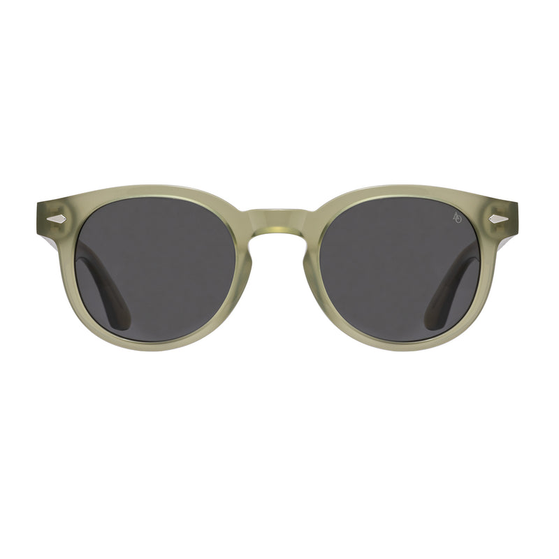 American Optical - Hadley - Sage - Gray Nylon Tinted Lenses - Round - Acetate - Plastic - Sunglasses