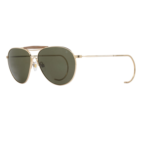 American Optical - Hazemaster - Gold - Green - Aviator - Cable Temples - Metal - Sunglasses