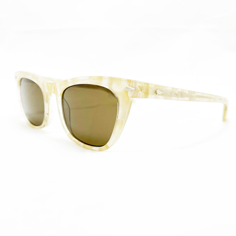 American Optical - Lucinda - Champagne Shell - Brown Tinted Lenses - Cat-eye - Sunglasses - Plastic 