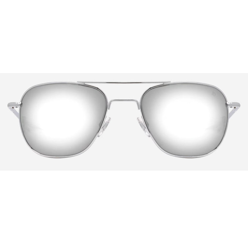 American Optical - Original Pilot - Silver - Silver-Mirror on Grey Glass - Sunglasses - Navigator - Metal