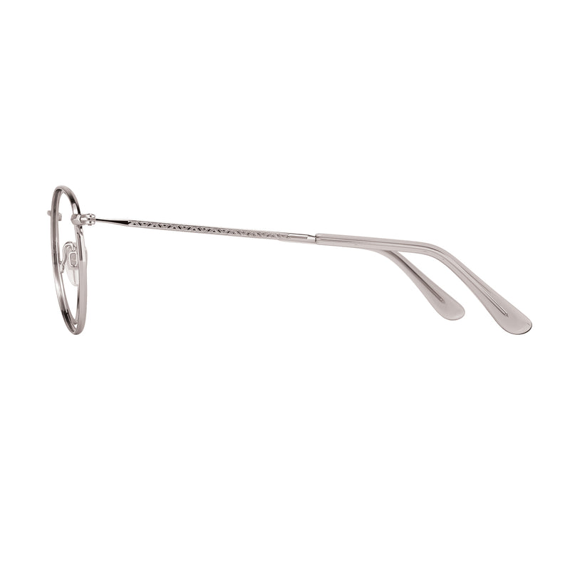 American Optical - Sampson - Silver - Standard Temples - Round - Metal - Eyeglasses