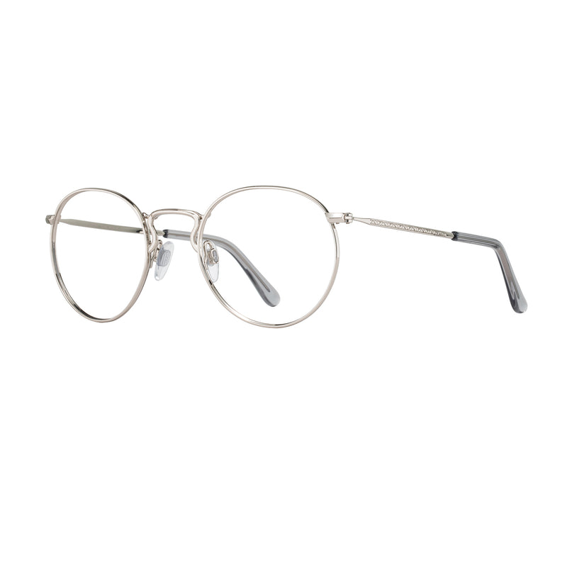 American Optical - Sampson - Silver - Standard Temples - Round - Metal - Eyeglasses