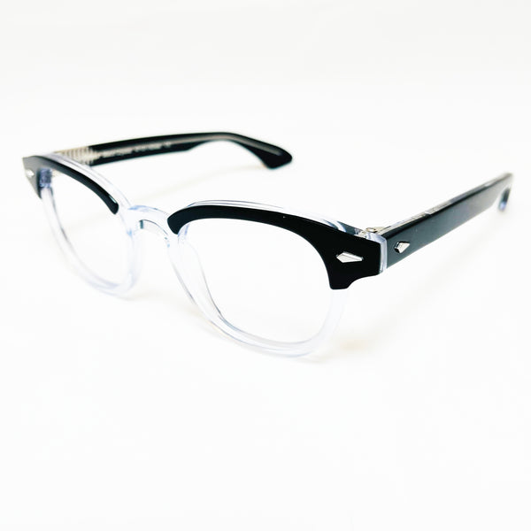 American Optical - Times - Black Crystal - Browline - Brow-line - Eyeglasses - Plastic - Classic