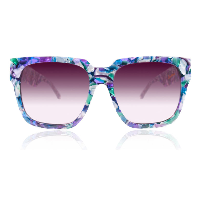 Anna-Karin Karlsson - Coco Stories - Winter - Purple Gradient Tinted Lenses - Rectangle - Plastic - Acetate - Women - Luxury Eyewear