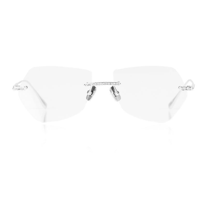 Anna-Karin Karlsson - Crystal Optical 2.0 Pilot - White Gold - Rimless - Eyeglasses - Luxury Eyewear