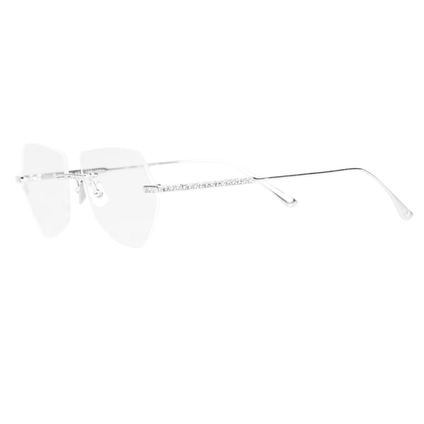 Anna-Karin Karlsson - Crystal Optical 2.0 Pilot - White Gold - Rimless - Eyeglasses - Luxury Eyewear