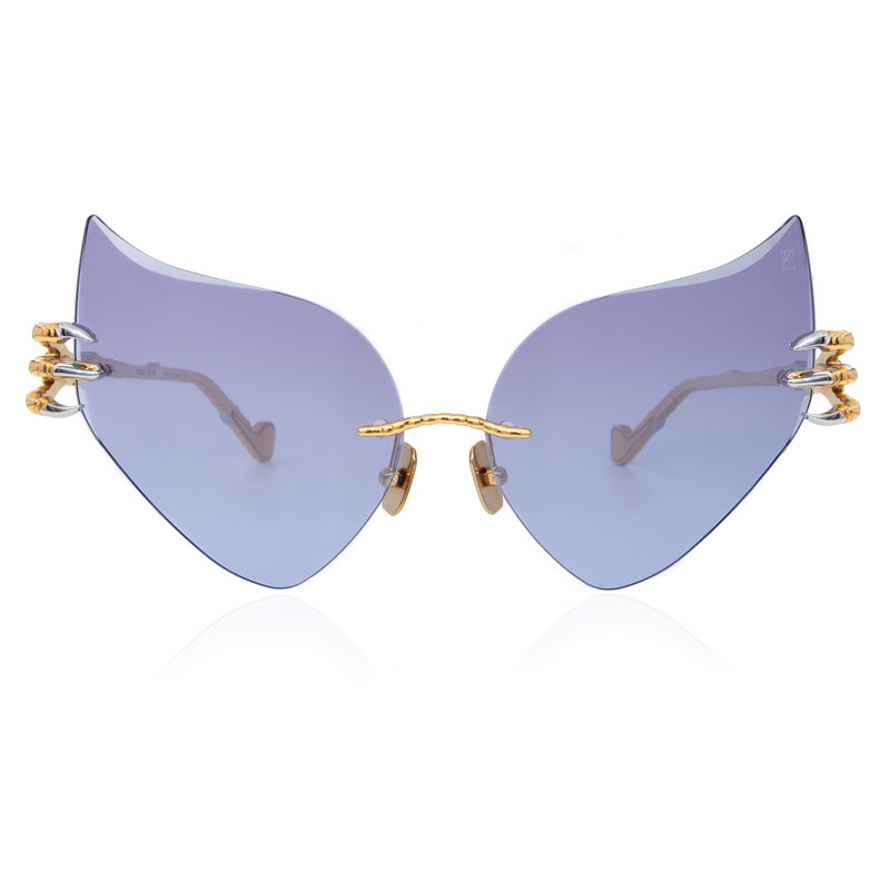 Anna-Karin Karlsson - The Claw And The Nest 2.0 Cat - Violet Gold - Gradient Tinted Lenses - Cat-eye - Cateye - Rimless - Sunglasses - Luxury Eyewear