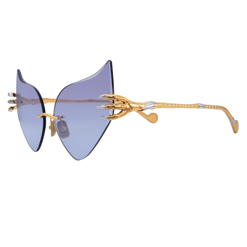 Anna-Karin Karlsson - The Claw And The Nest 2.0 Cat - Violet Gold - Gradient Tinted Lenses - Cat-eye - Cateye - Rimless - Sunglasses - Luxury Eyewear