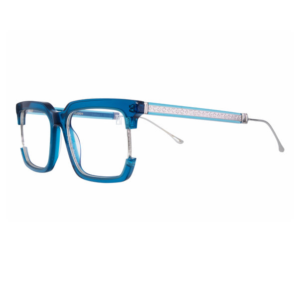 Anna-Karin Karlsson - Vegas Syndrome - Midnight Blue / Silver - Rectangle - Metal - Eyeglasses - Luxury Eyewear