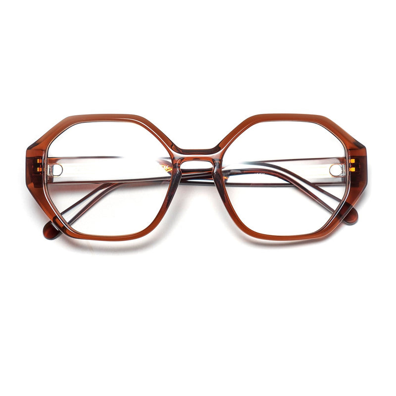 Catch London - Callow Street - Brown-92 - Rounded Octagonal - Plastic - Acetate - Eyeglasses