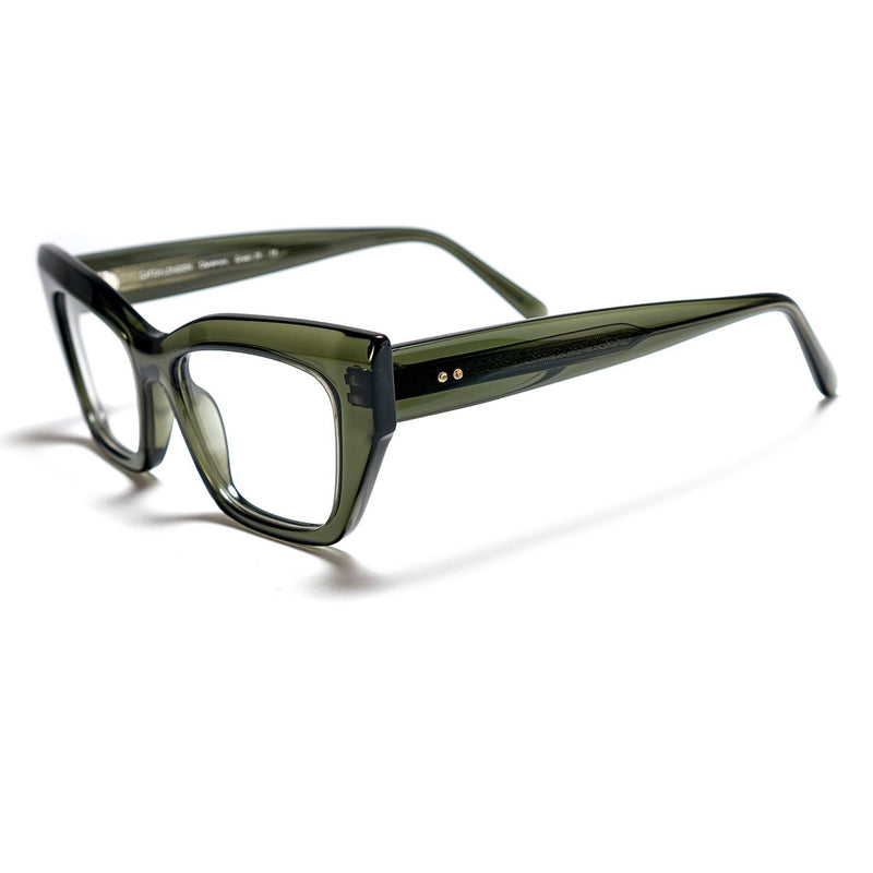 Catch London - Claremont - Green-29 - Rectangle - Cat-eye - Plastic - Acetate - Eyeglasses