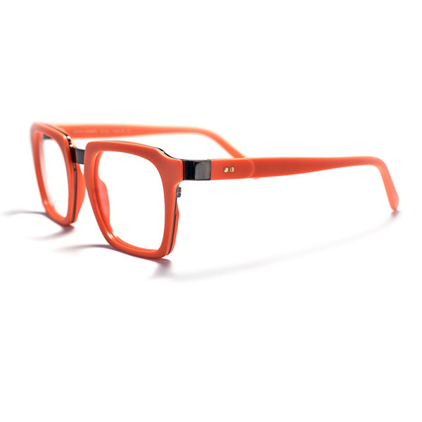 Catch London - Garrett - 06 Orange - Rectangle - Plastic - Acetate - Eyeglasses