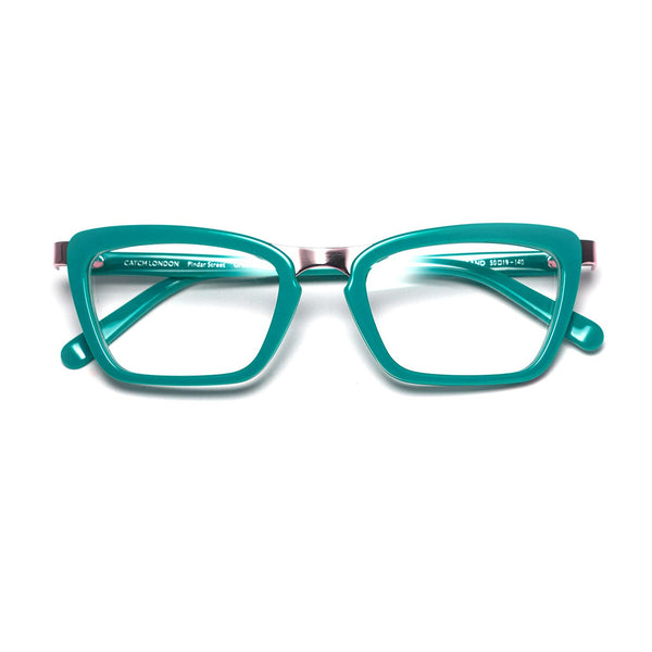 Catch London - Pindar Street - Green-26 - Metal - Plastic - Acetate - Rectangle - Cat-eye - Cateye - Eyeglasses