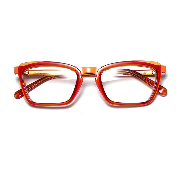 Catch London - Pindar Street - Red-26 - Metal - Plastic - Acetate - Rectangle - Cat-eye - Cateye - Eyeglasses