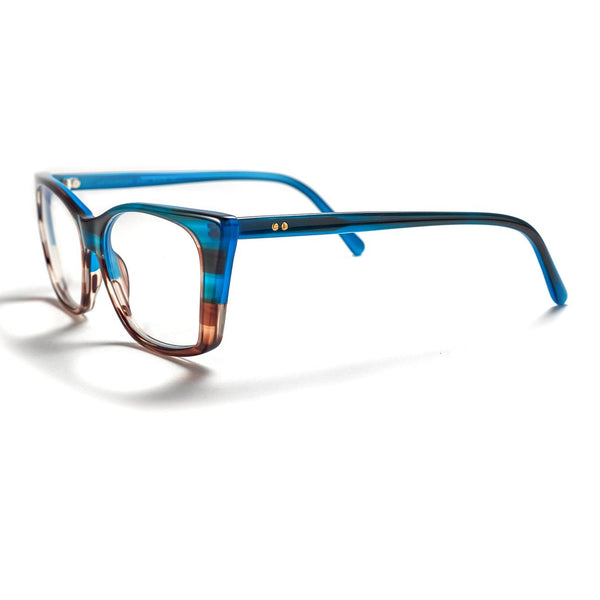 Catch London - Sheen - Blue-05 - Rectangle - Cat-eye - Plastic - Acetate - Eyeglasses