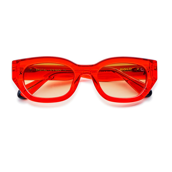 Etnia Barcelona - Brutal No.6 - RD - Red / Photochromic Brown Gradient - Bold - Rectangle - Plastic - Sunglasses - Photochromic Lenses