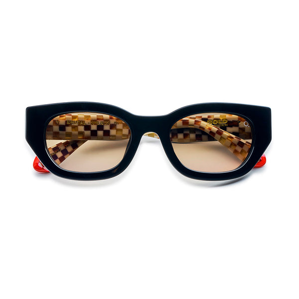 Etnia Barcelona - Brutal No.6 - BK - Black / Havana Checkered - Bold - Rectangle - Plastic - Sunglasses - Photochromic Lenses